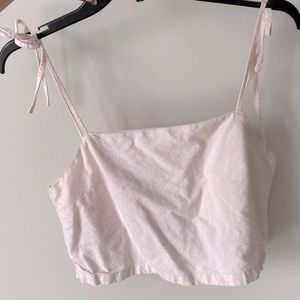 Infamous Brandy Melville light pink tie strap tank